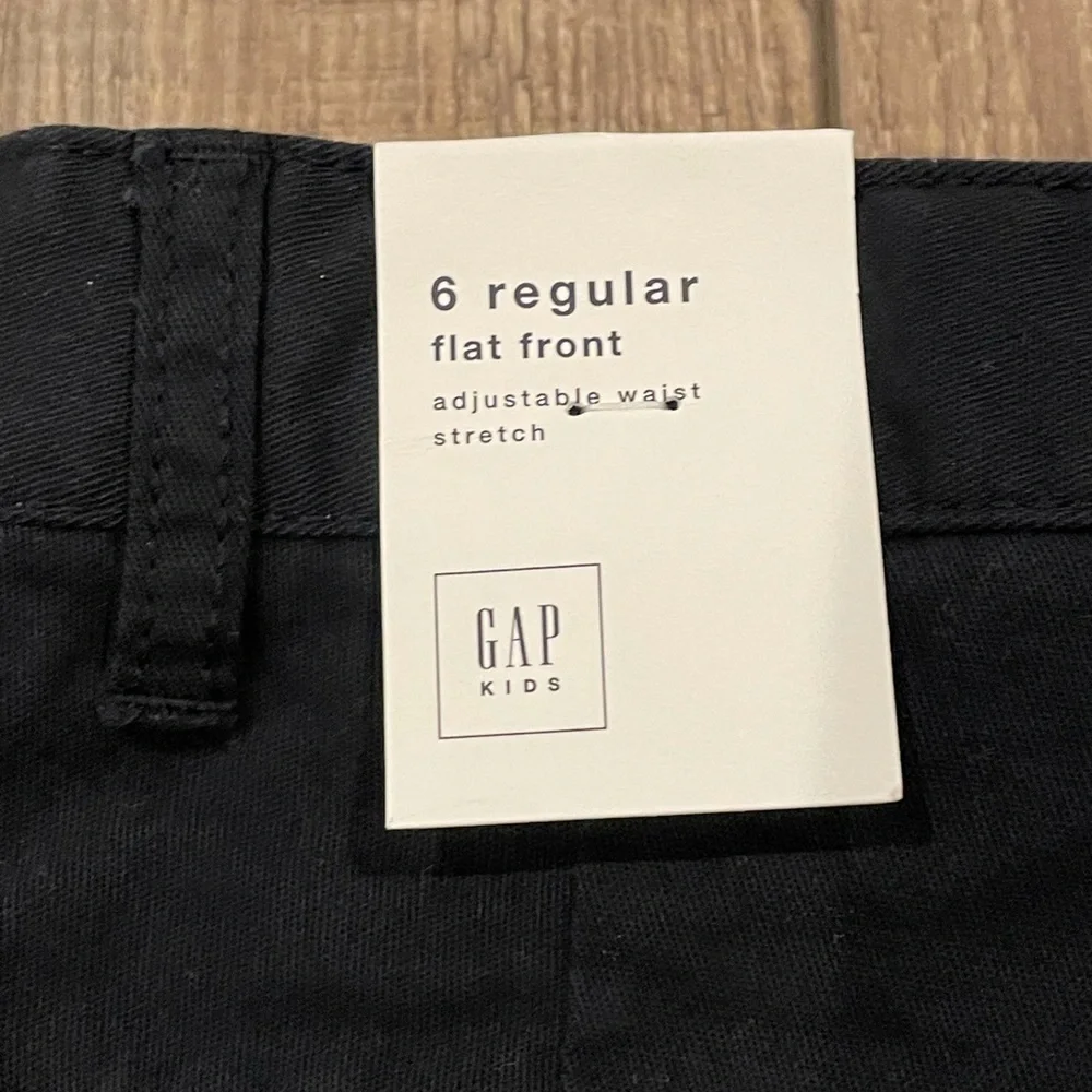 New Boys Gap Flat Front Dress Shorts Black Size 6 School Uniform